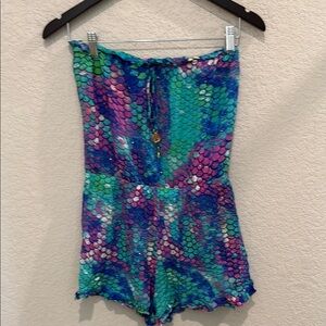 Colorful Mermaid Scale Romper size XS